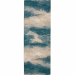 Nourison alfombra Maxell MAE06 IVTL IVORY TEAL 2x8 099446880413