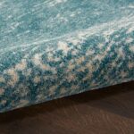 Nourison alfombra Maxell MAE06 IVTL IVORY TEAL 5X7 099446880437 TX01