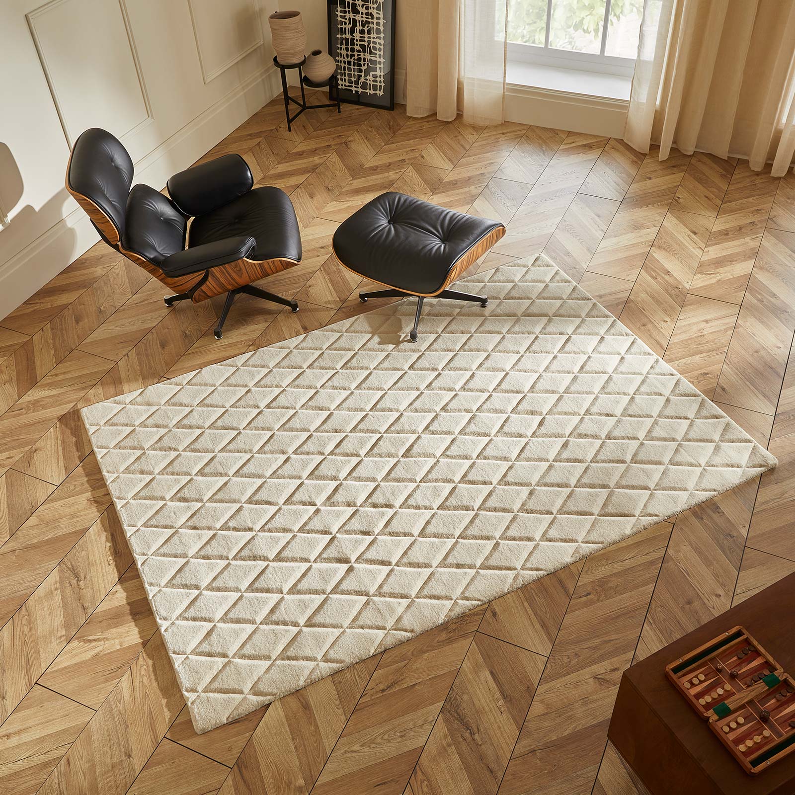 Concept Looms alfombra Priory PR 103 DIAMONDS IVORY