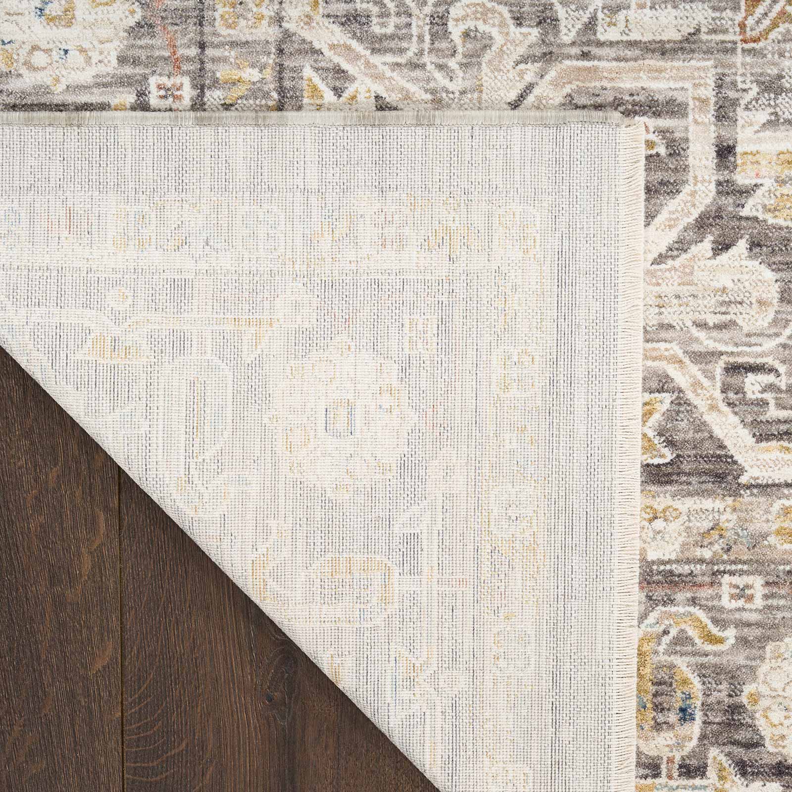 Nourison alfombra Antique Fusion ANF01 IVCHA IVORY CHARCOAL 5x8 841491157718 corner B