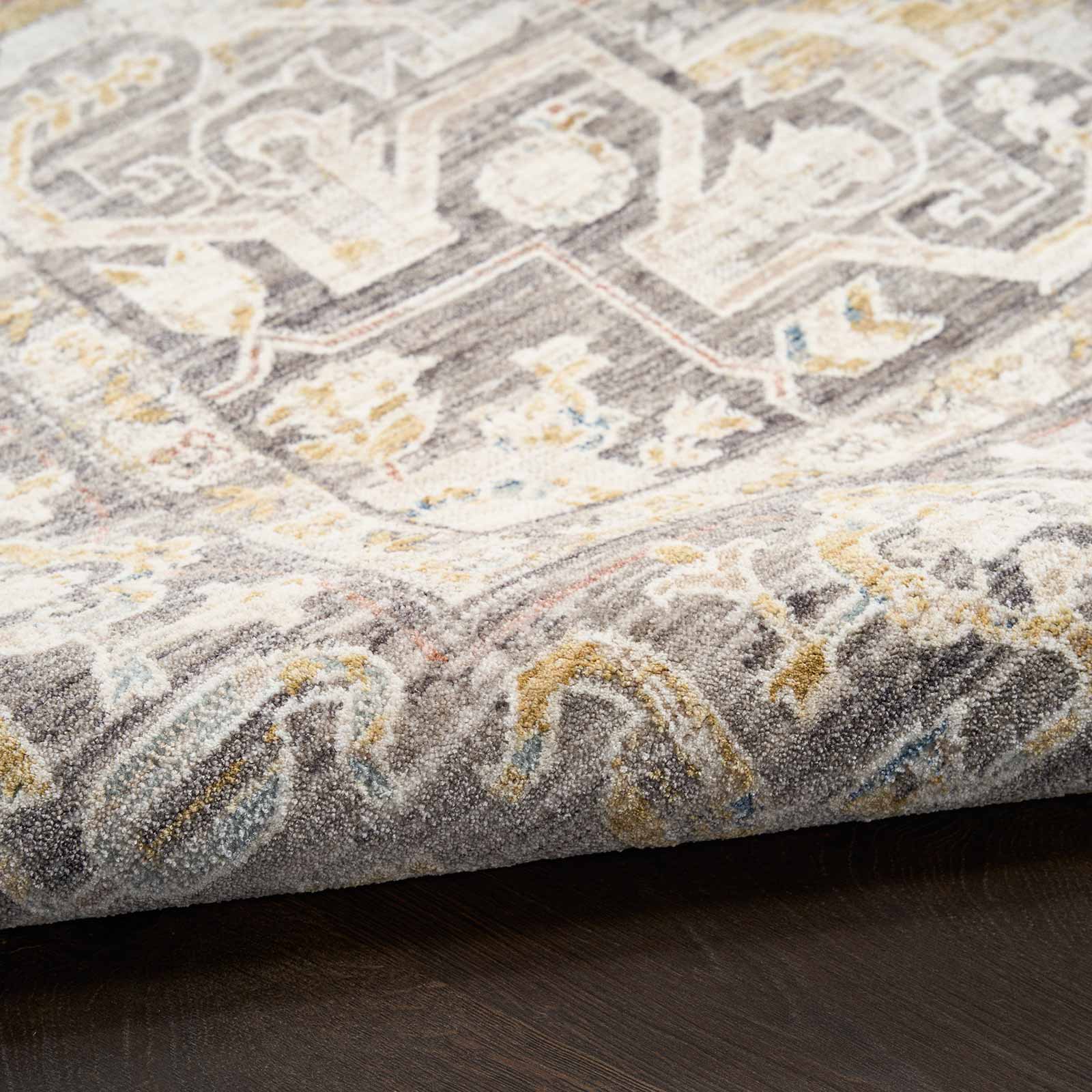 Nourison alfombra Antique Fusion ANF01 IVCHA IVORY CHARCOAL 5x8 841491157718 texture 1