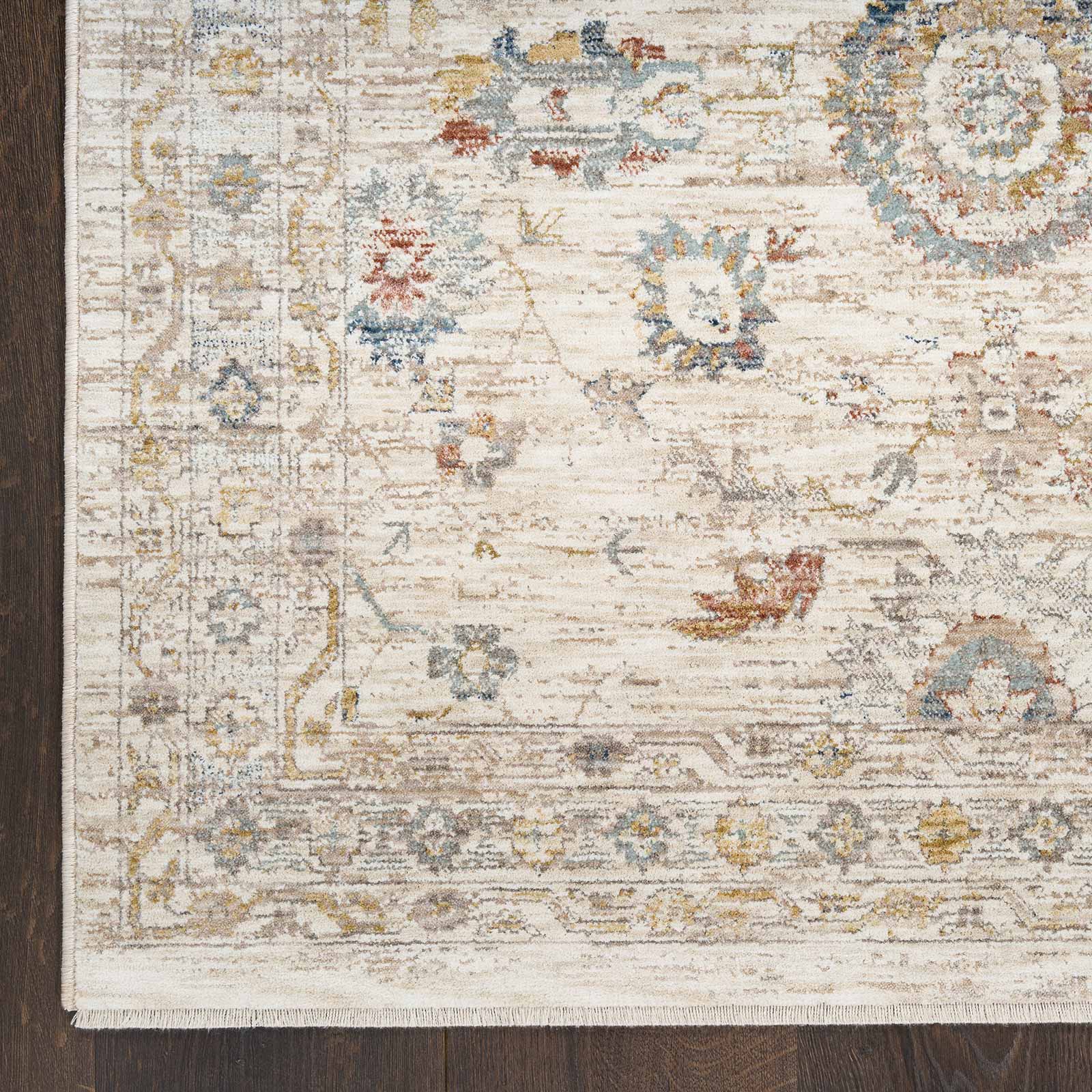 Nourison alfombra Antique Fusion ANF04 IVMTC IVORY MULTICOLOR 5x8 841491157916 corner