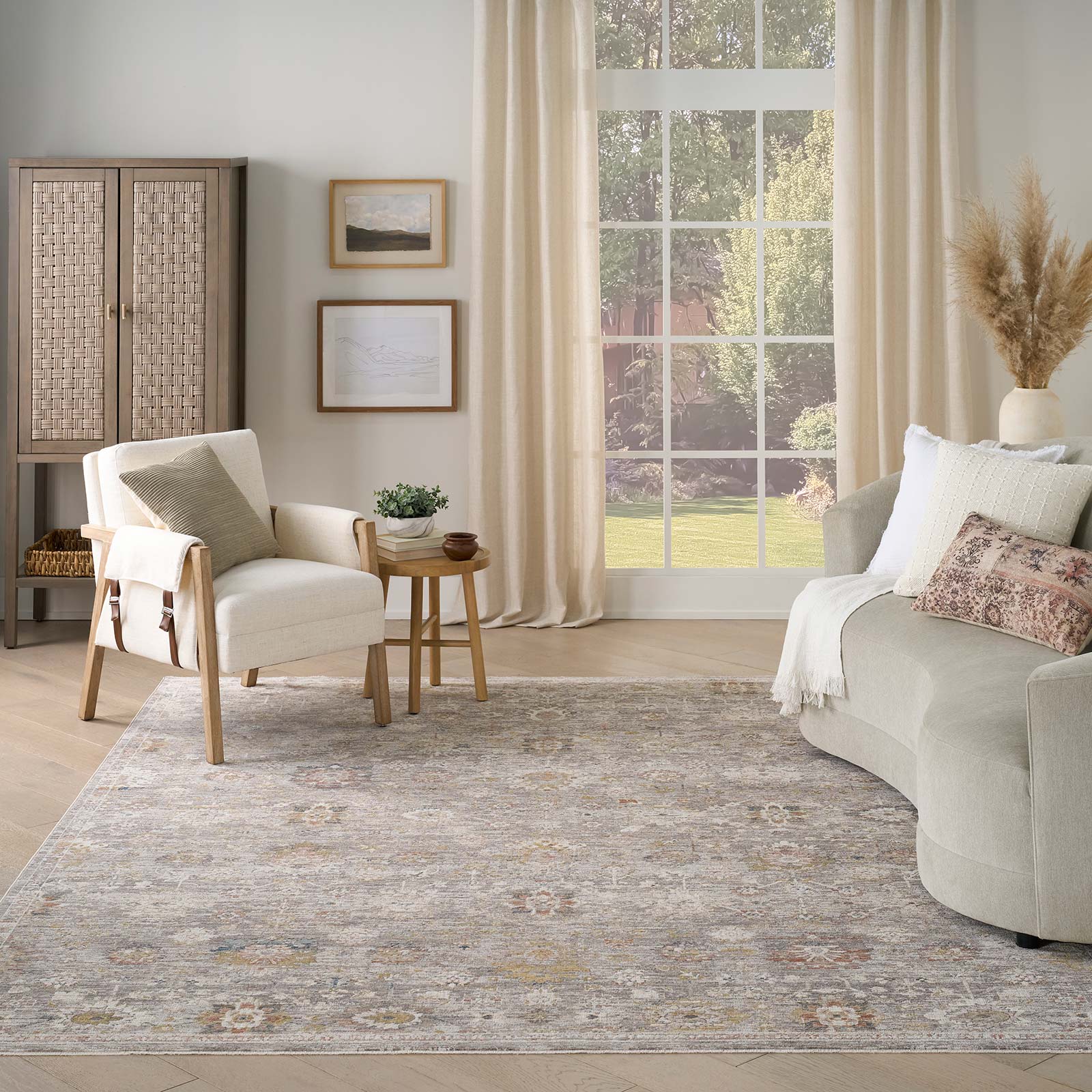 Nourison alfombra Antique Fusion ANF05 GREY 5x8 841491157954 interior 3