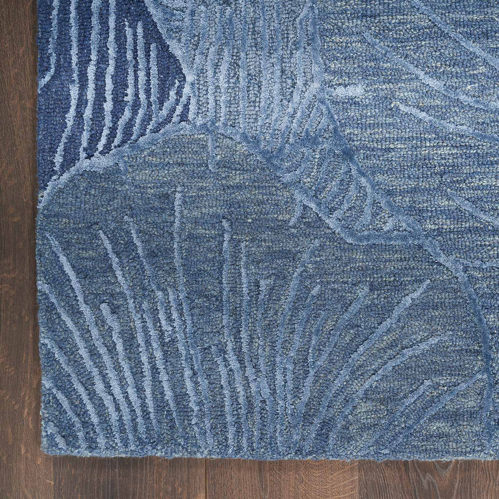 Nourison alfombra Avra AVR01 BLUE 9x12 099446970473 corner