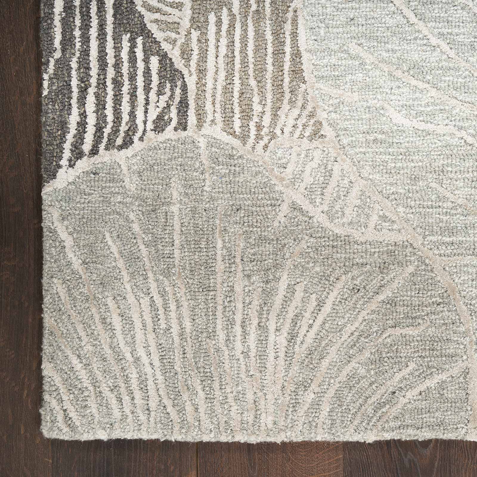 Nourison alfombra Avra AVR01 GREY 9x12 099446970428 corner