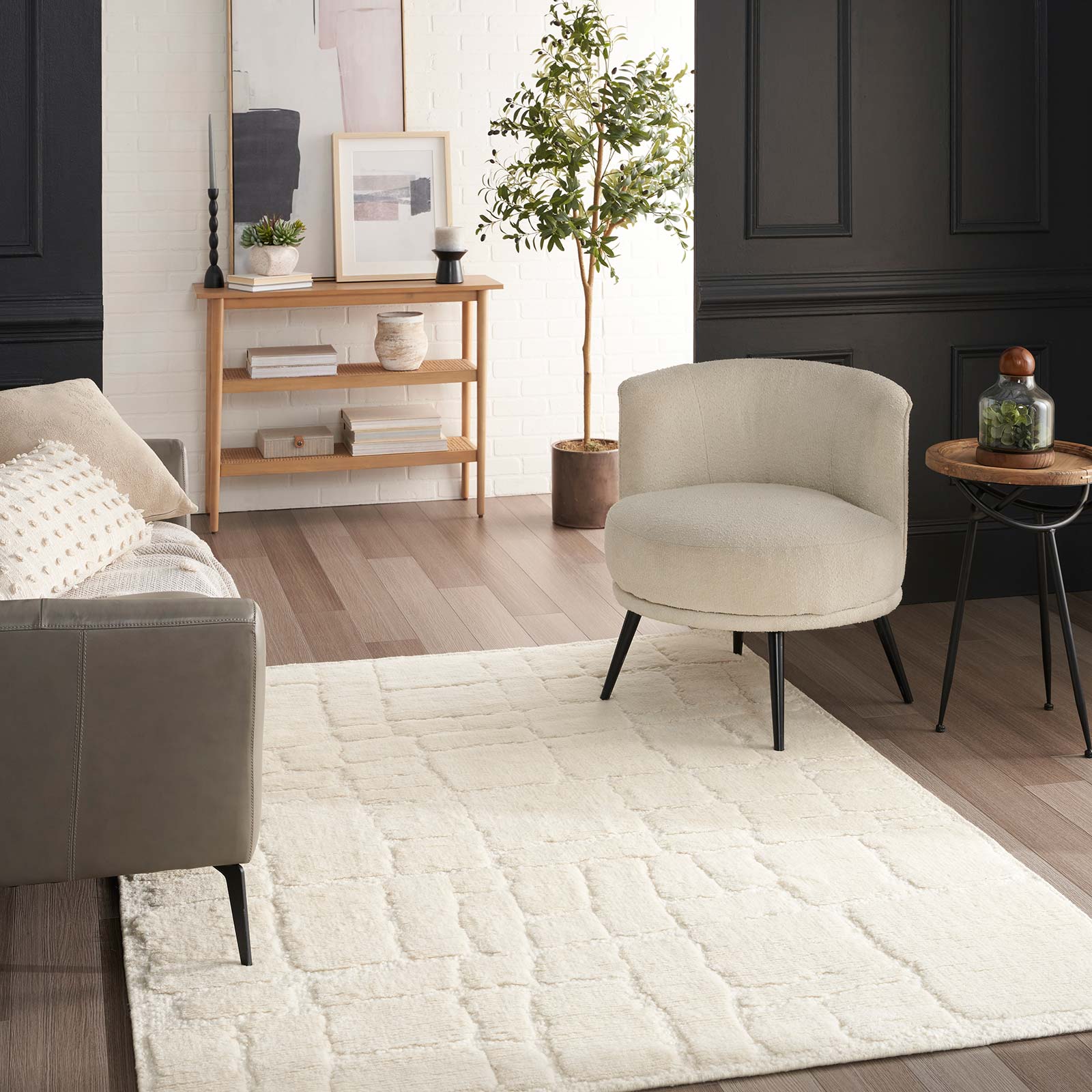 Nourison alfombra Blanco BLO02 IVORY 5x8 099446945303 interior 3