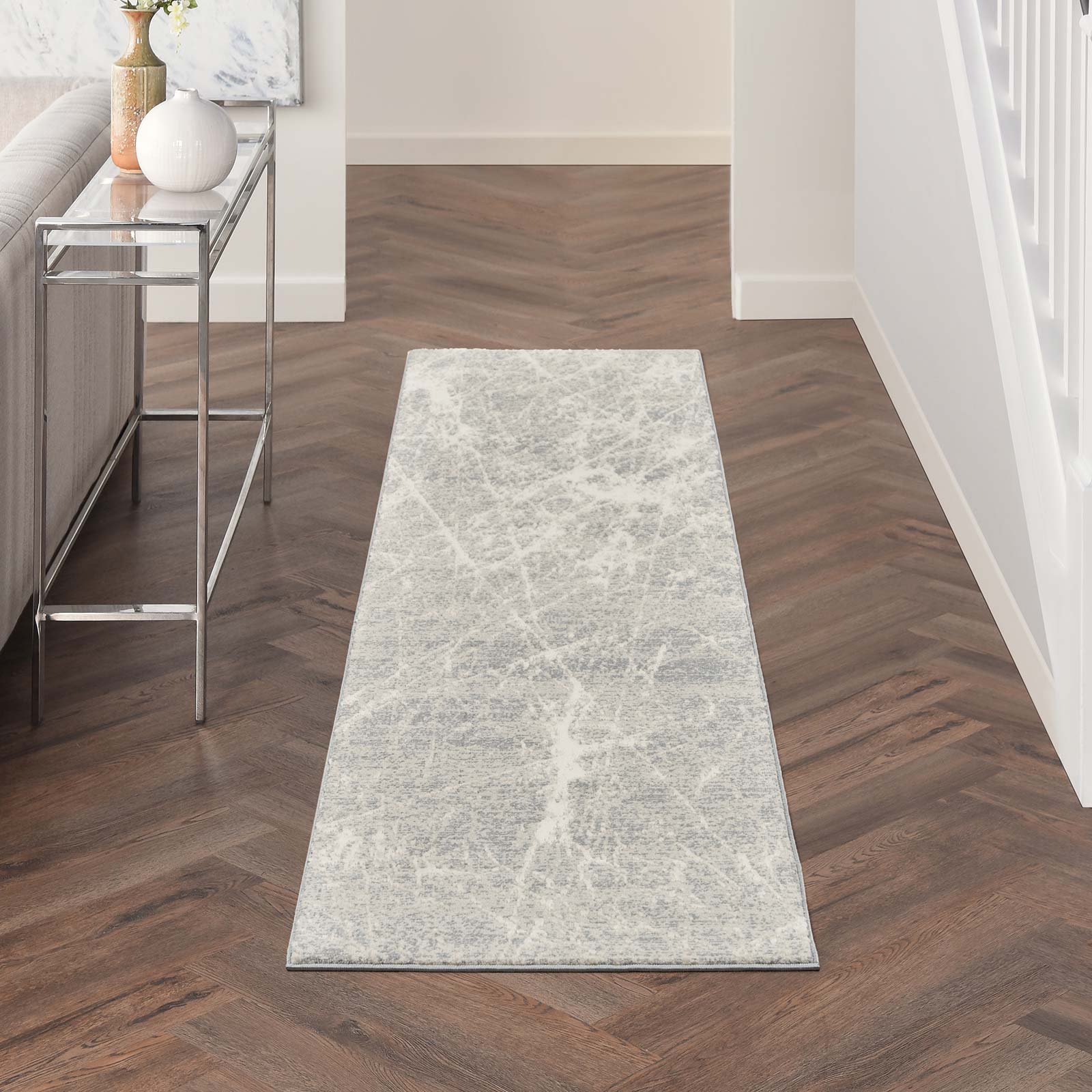 Nourison alfombra Exhale EXL02 IVGRY IVORY GREY 2x8 099446955173 interior 1
