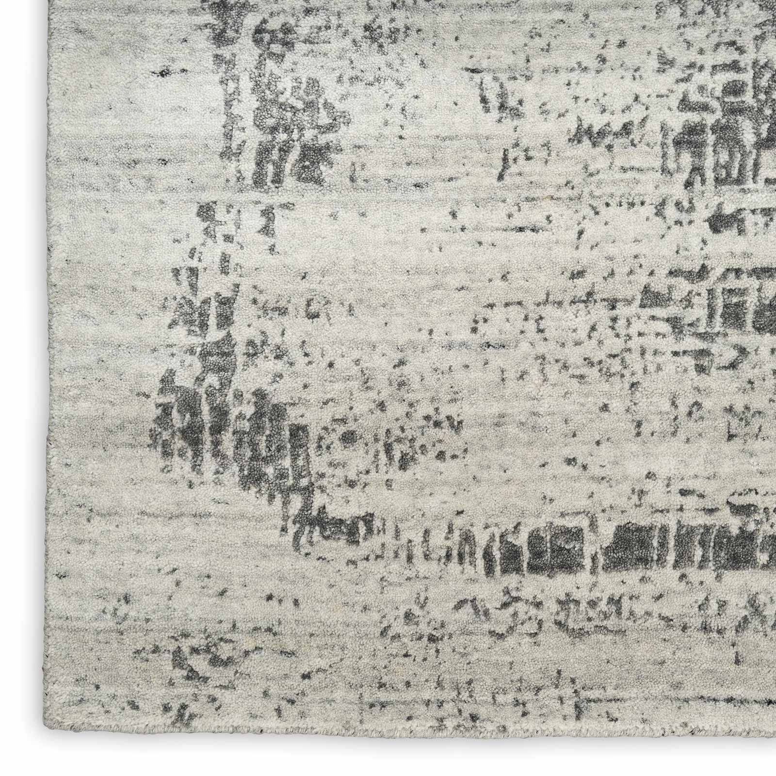 Nourison alfombra Harmony HAY01 IVCHA IVORY CHARCOAL 8x10 099446936134 corner W