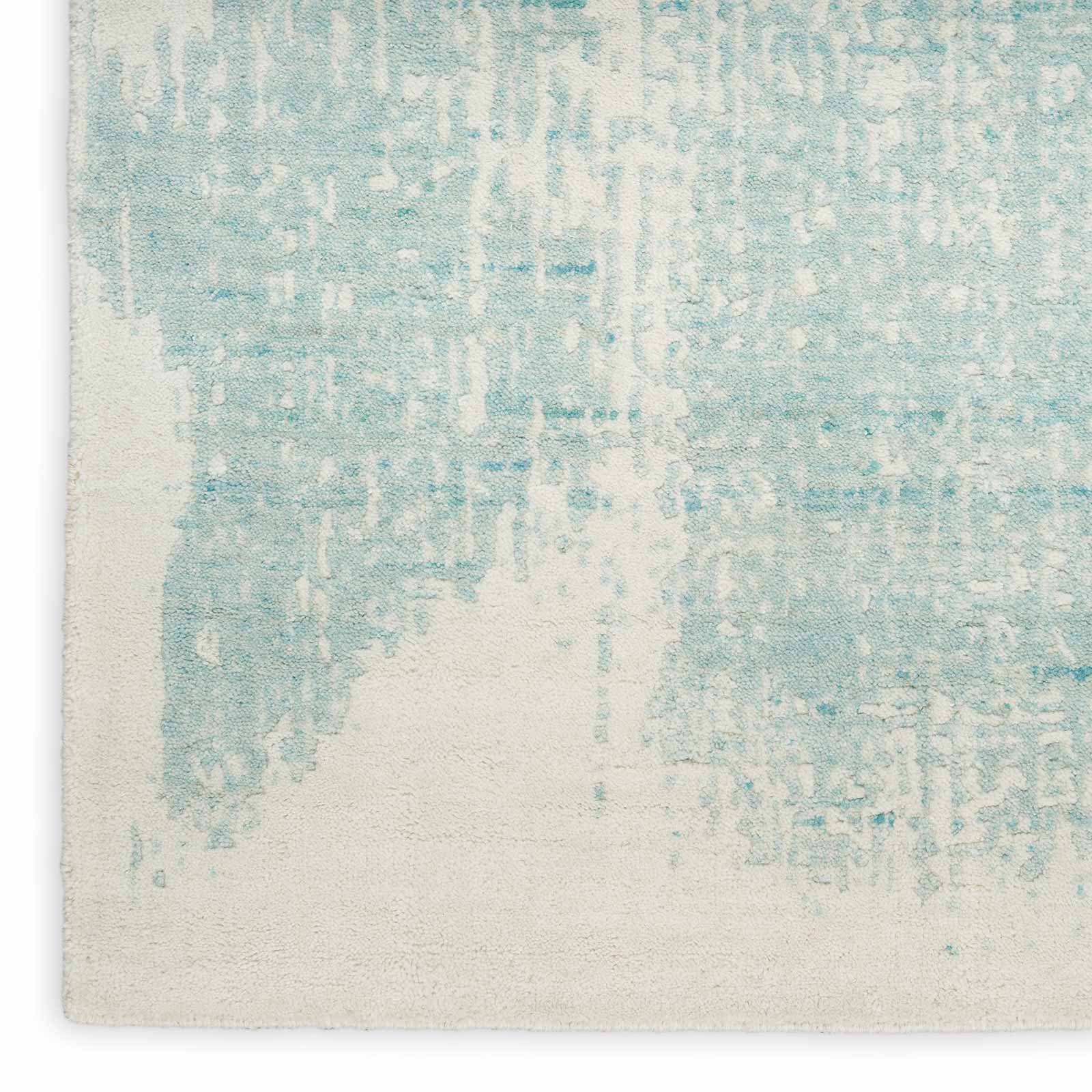 Nourison alfombra Harmony HAY02 IVAQU IVORY AQUA 8x10 099446936219 corner W