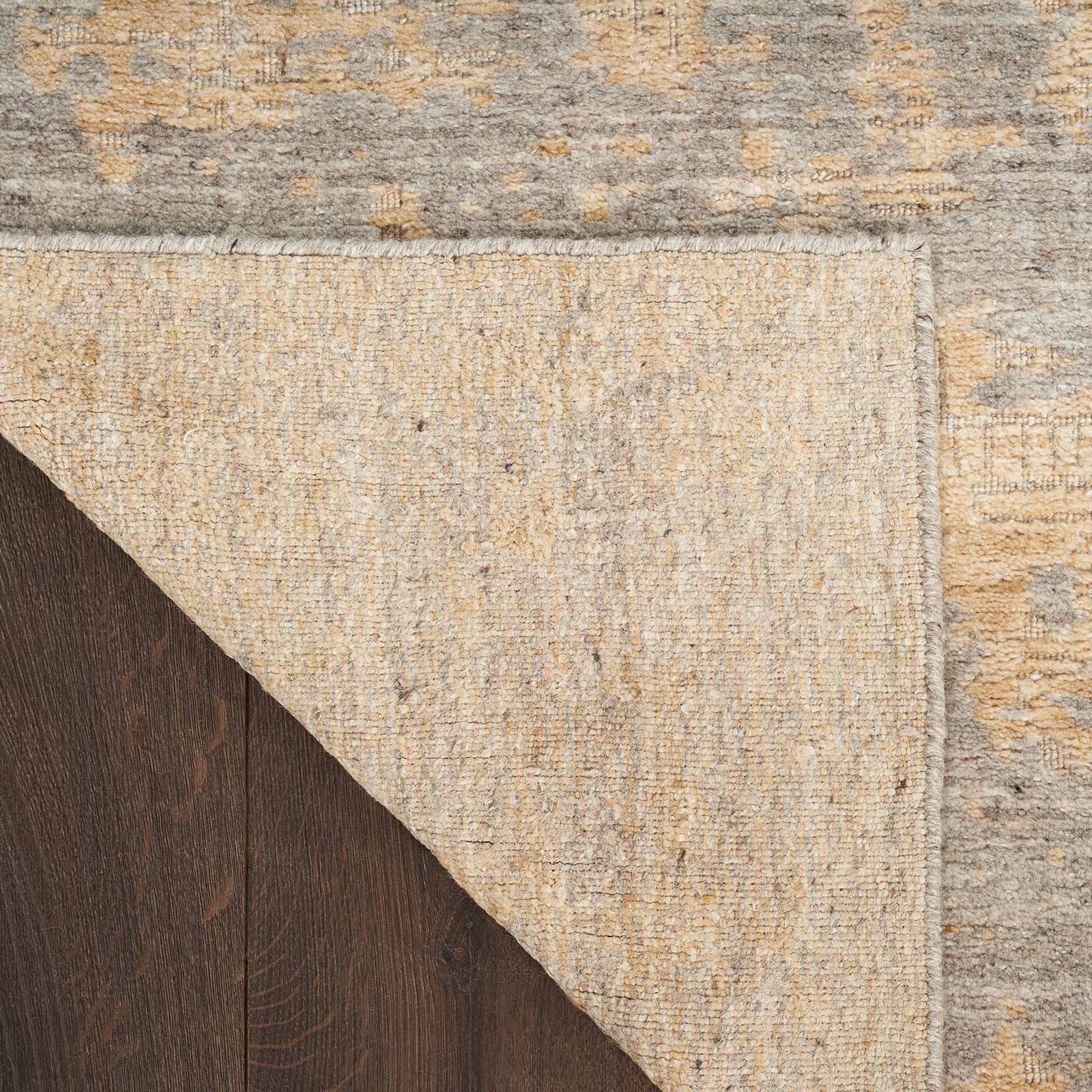 Nourison alfombra Harmony HAY05 GRYGD GREY GOLD 8x10 099446936332 corner B