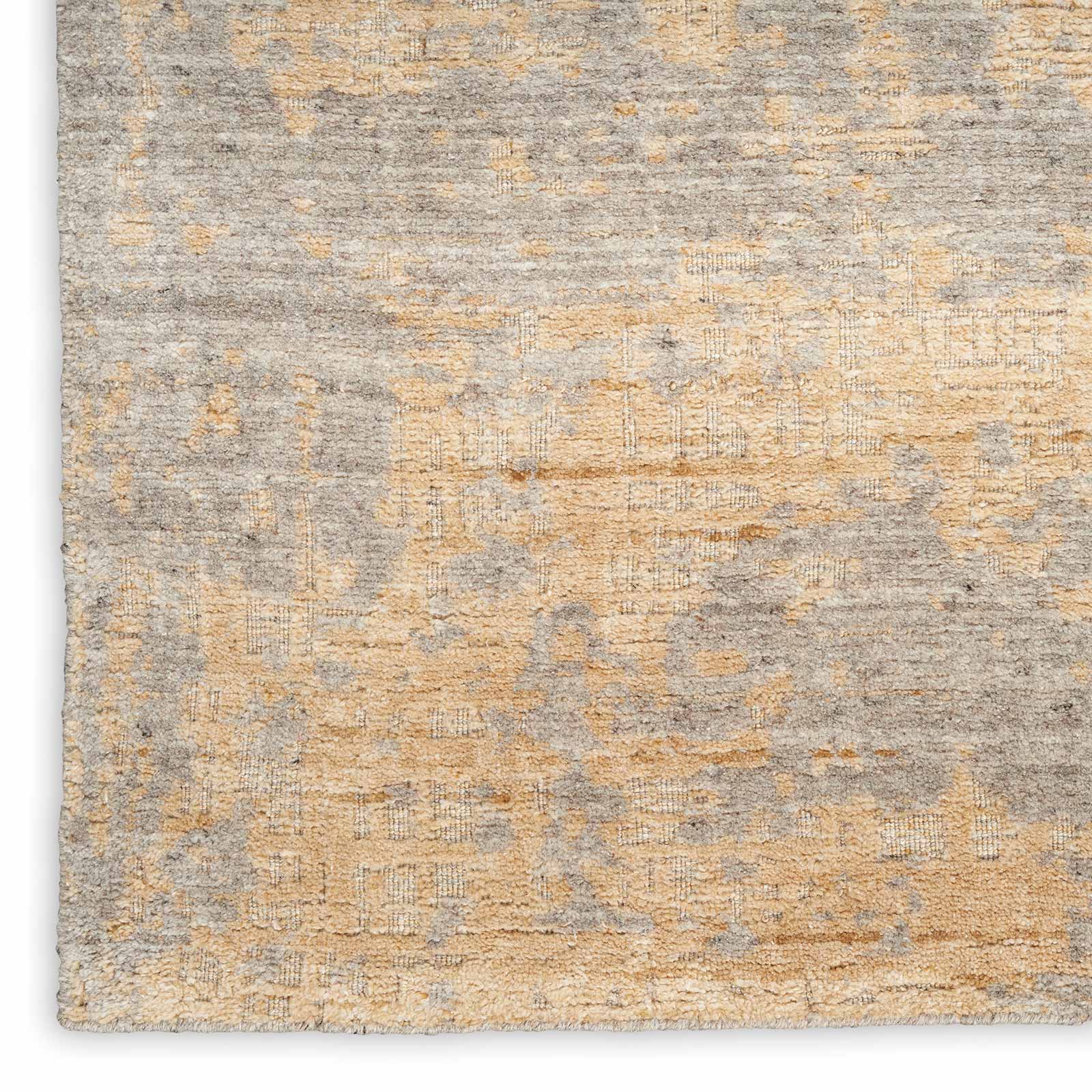 Nourison alfombra Harmony HAY05 GRYGD GREY GOLD 8x10 099446936332 corner W
