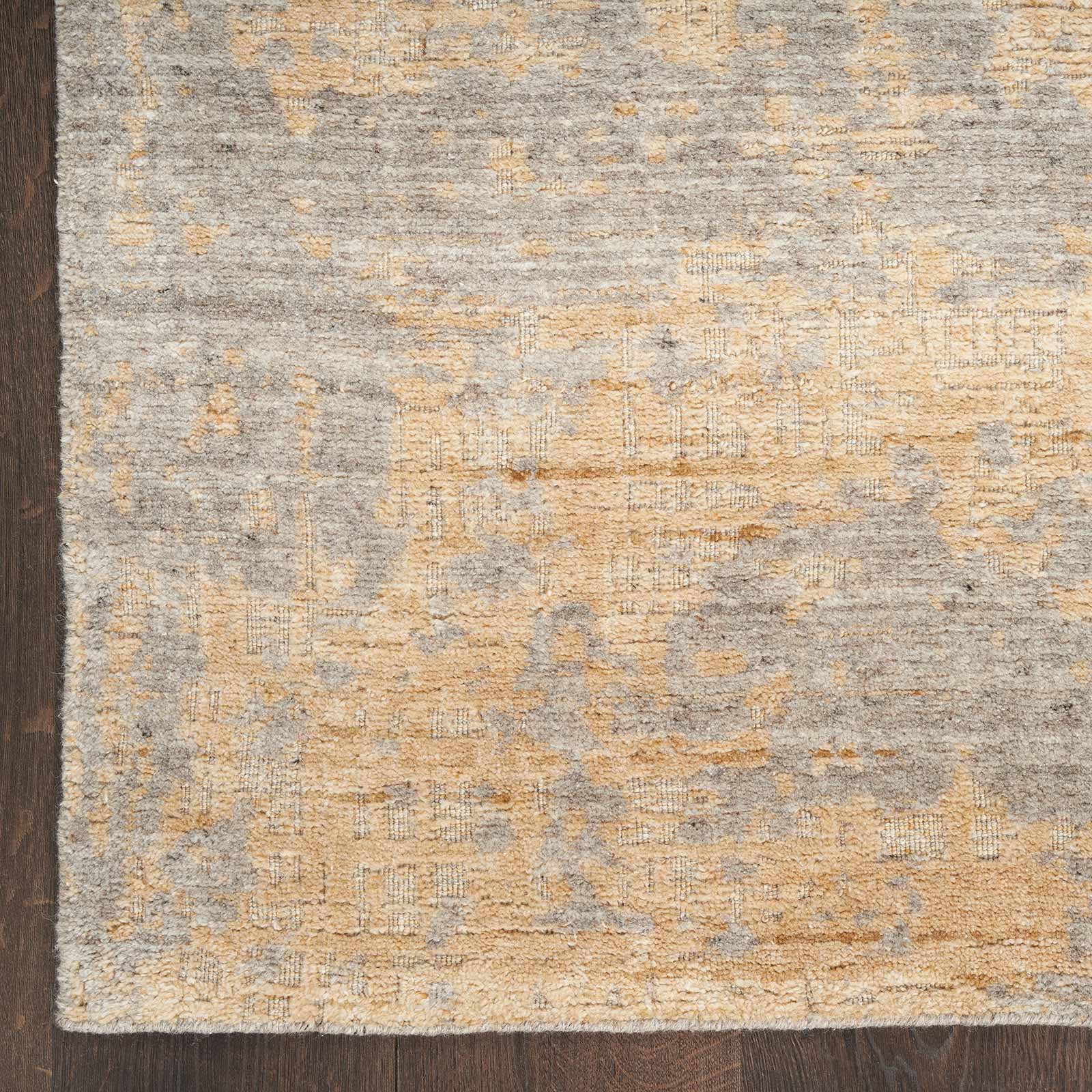Nourison alfombra Harmony HAY05 GRYGD GREY GOLD 8x10 099446936332 corner
